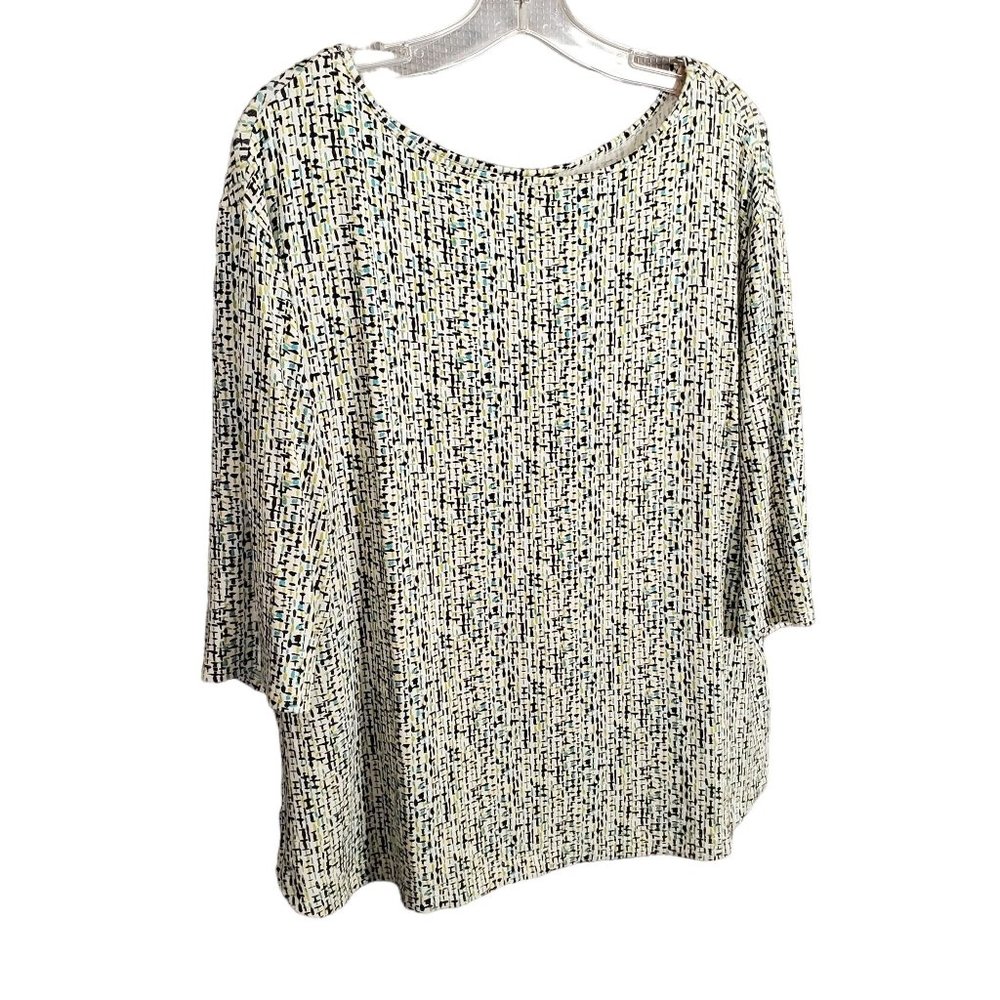 J Jill Wearever Collection Size L Shirt Jersey Knit Pullover Stretch Half Sleeve